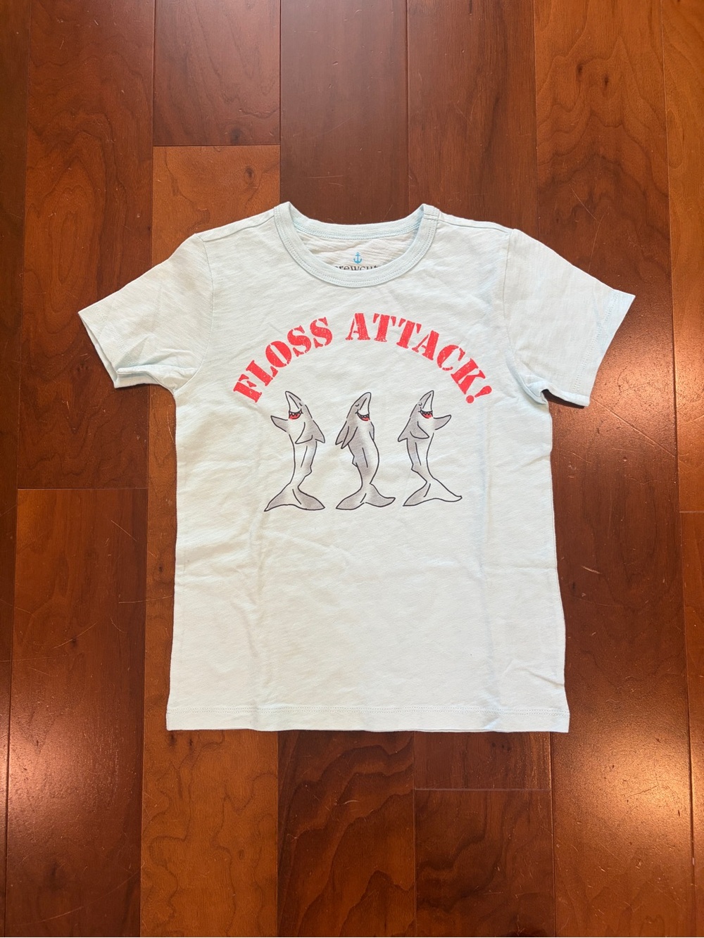 Crewcuts Light Blue 'Floss Attack!' Shark Graphic Tee
